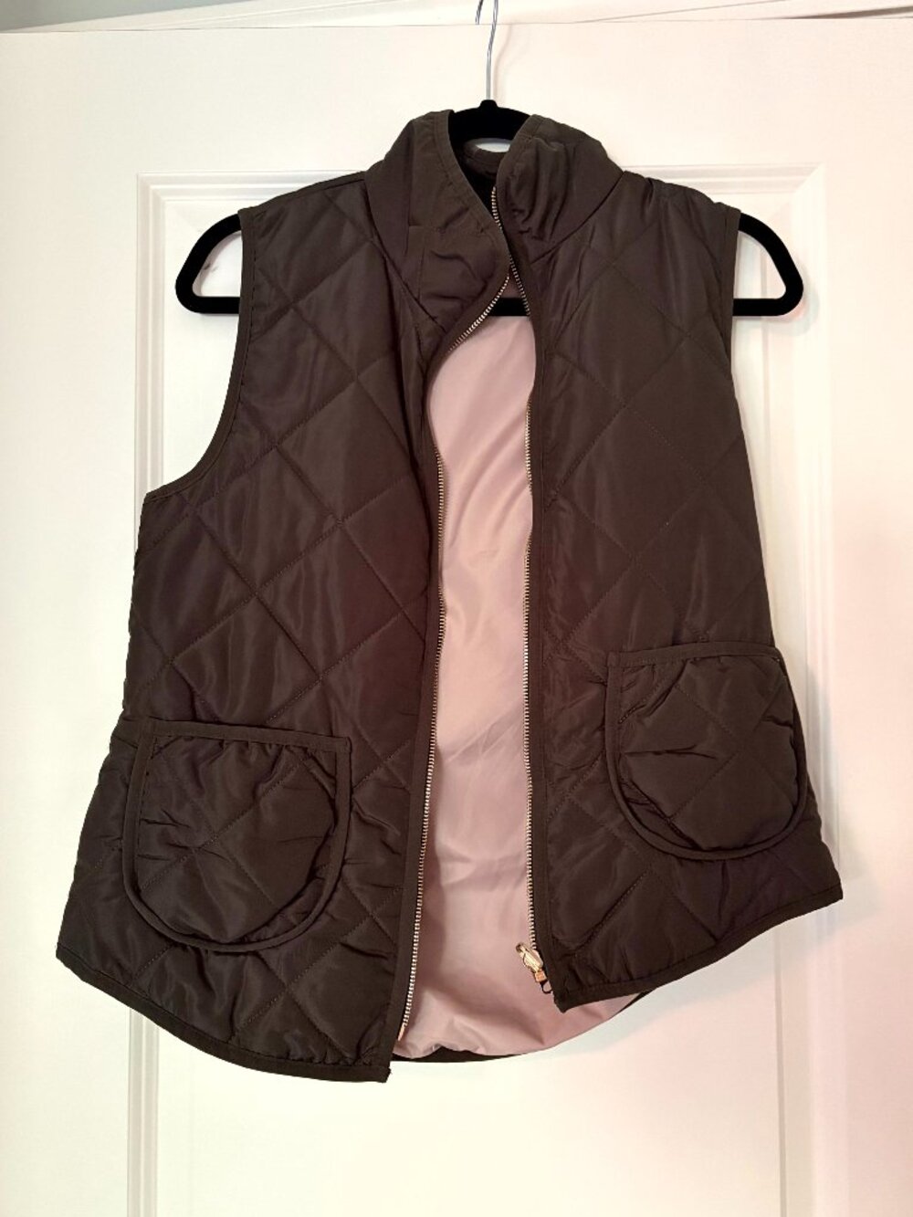 Market & Spruce Diamond Quilted Full Zip Vest with pockets - sz XS